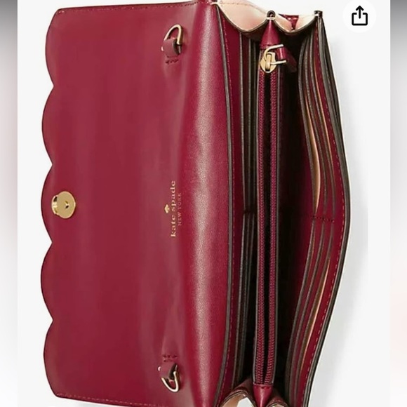 Kate Spade  Gemma wallet on a chain Crossbody bag  smooth leather  Violet  NWT - Picture 9 of 11